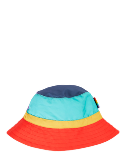Frugi Kids' Harbour Adjustable Sun Safe Swim Hat, Hotchpotch/Rainbow - view 2, Hotchpotch/Rainbow