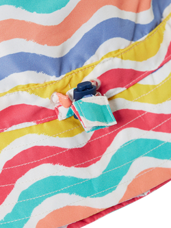 Frugi Kids' Harbour Adjustable Sun Safe Swim Hat, Rainbow - view 2, Rainbow