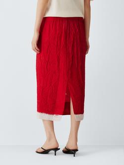 John Lewis Floral Print Column Midi Skirt, Floral - view 2, Floral