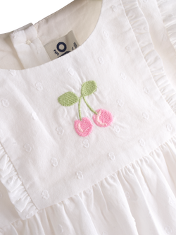 JoJo Maman Bébé Baby Button Up Dress Set, Pure White - view 2, Pure White