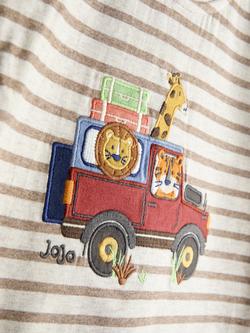 JoJo Maman Bébé Baby Safari Appliqué Romper, Mustard Yellow - view 2, Mustard Yellow