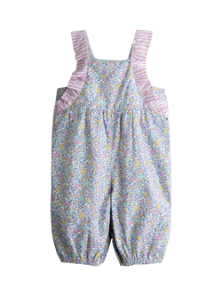JoJo Maman Bébé Baby 3 Piece Floral Dungaree Set, Cream - view 2, Cream