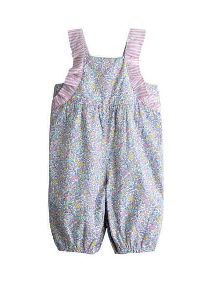 JoJo Maman Bébé Baby 3 Piece Floral Dungaree Set, Cream - view 2, Cream