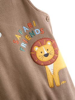 JoJo Maman Bébé Baby Top and Dungaree Set, Brown - view 2, Brown