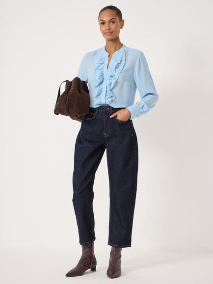 HUSH Elowen Ruffle Shirt, Light Blue - view 2, Light Blue
