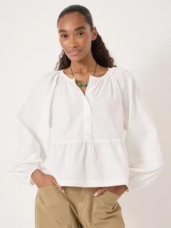 HUSH Beck Peplum Hem Top, White, White