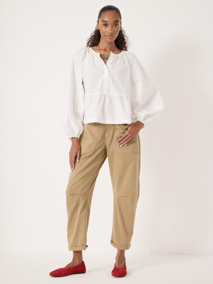 HUSH Beck Peplum Hem Top - view 2, White