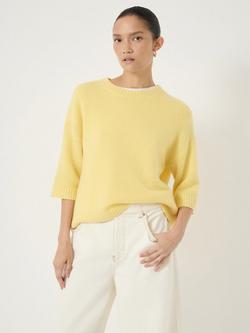 HUSH Chunky Pure Cashmere T-Shirt, Butter, Butter