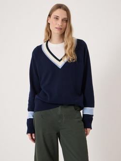 HUSH Freddie Chevron Jumper, Navy, Navy