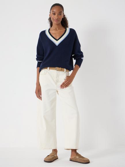 HUSH Freddie Chevron Jumper, Navy - view 2, Navy