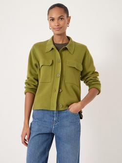 HUSH Bobbie Boxy Shacket, Olive Green