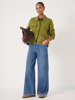 HUSH Bobbie Boxy Shacket - view 2, Olive Green