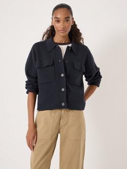 HUSH Bobbie Boxy Shacket, Navy Blue