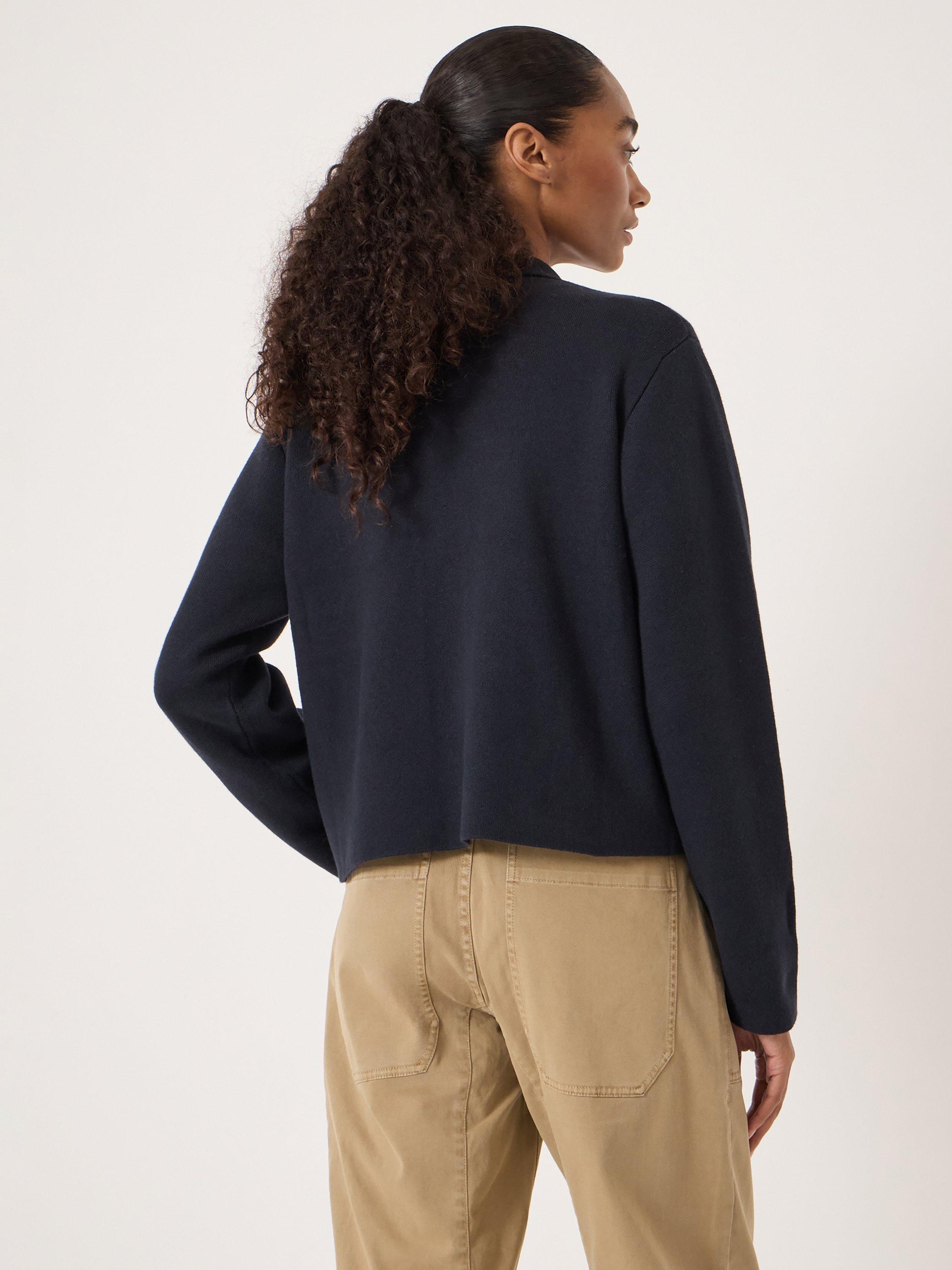 Product image 3 of 5, which shows HUSH Bobbie Boxy Shacket, Navy Blue, L-XL