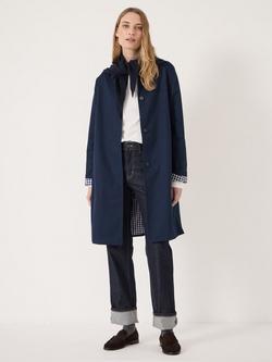 HUSH Collared Car Coat, Navy, Navy