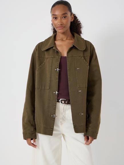 HUSH Jayda Utility Jacket, Olive, Olive