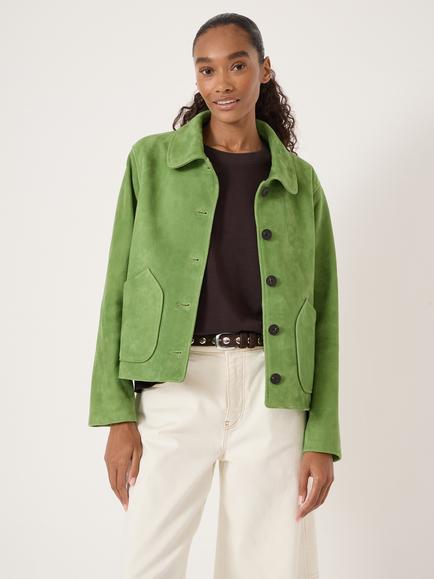 HUSH Shaw Pure Suede Jacket, Lime