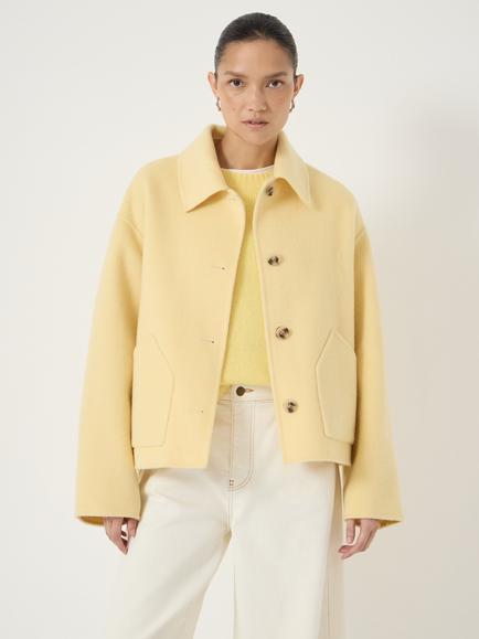 HUSH Double Faced Pure Wool Jacket, Butter