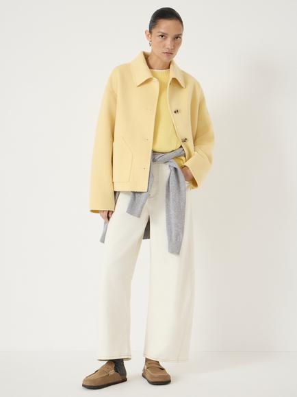 HUSH Double Faced Pure Wool Jacket - view 2, Butter