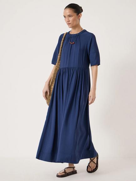 HUSH Winslow Air Flow Maxi Dress, Navy Blue - view 2, Navy Blue