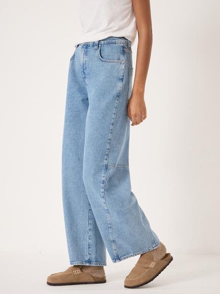 HUSH Bree Barrel Leg Jeans, Blue, Blue