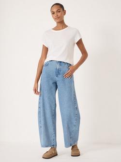 HUSH Bree Barrel Leg Jeans, Blue - view 2, Blue