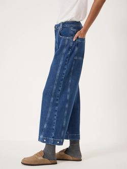 HUSH Bryce Seam Detail Barrel Leg Jeans, Mid Blue Authentic - view 2, Mid Blue Authentic
