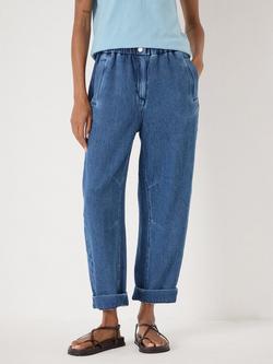 HUSH Super Soft Barrel Leg Jeans, Mid Blue, Mid Blue