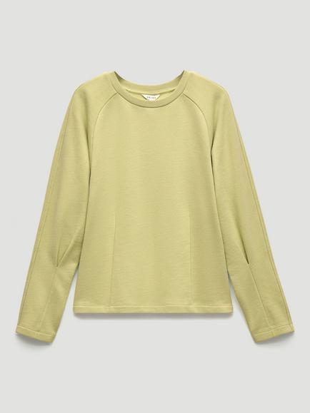 HUSH Anouk Seam Detail Sweatshirt, Pale Green