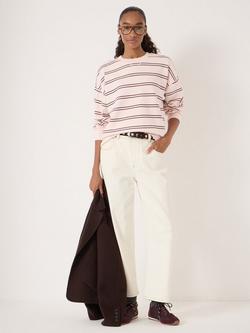 HUSH Luca Stripe Sweatshirt, Pink/Burgundy - view 2, Pink/Burgundy