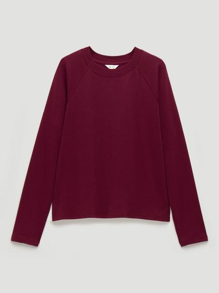 HUSH Matilda Raglan Top, Wine Red