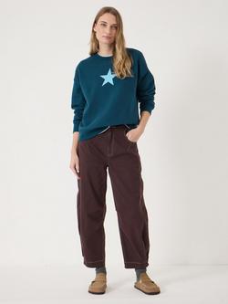 HUSH Mini Star Graphic Sweatshirt, Teal Blue - view 2, Teal Blue