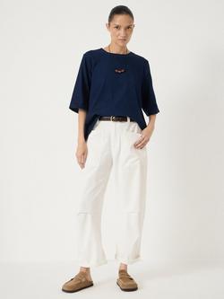 HUSH Romina Denim T-Shirt, Indigo Blue - view 2, Indigo Blue