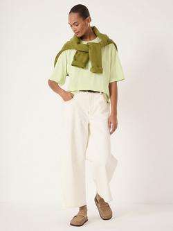 HUSH Romina Heavyweight Boxy T-Shirt, Pale Green - view 2, Pale Green