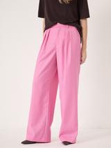 HUSH Lya Wool Blend Wide Leg Trousers, Pink
