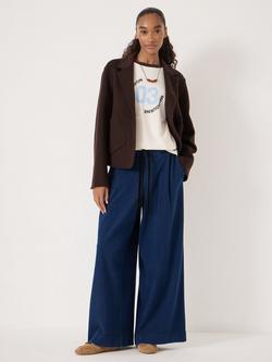 HUSH Taylor Jersey Denim Trousers, Indigo Blue - view 2, Indigo Blue