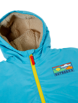 Frugi Grown Ups Changing Robe, Tropical Sea/Multi - view 2, Tropical Sea/Multi