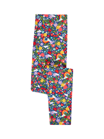 Frugi Grown Ups Leona Leggings, Happy Days - view 2, Happy Days