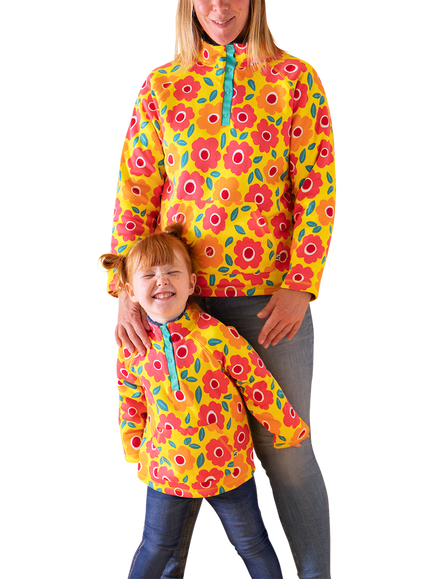 Frugi Grown Up Snuggle Fleece, Multi - view 2, Multi