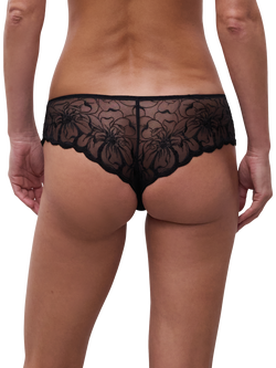 Chantelle Fleurs Lace Shorty Knickers, Black - view 2, Black
