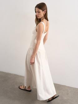 Topshop Drop Waist Sleeveless Dress - view 2, White