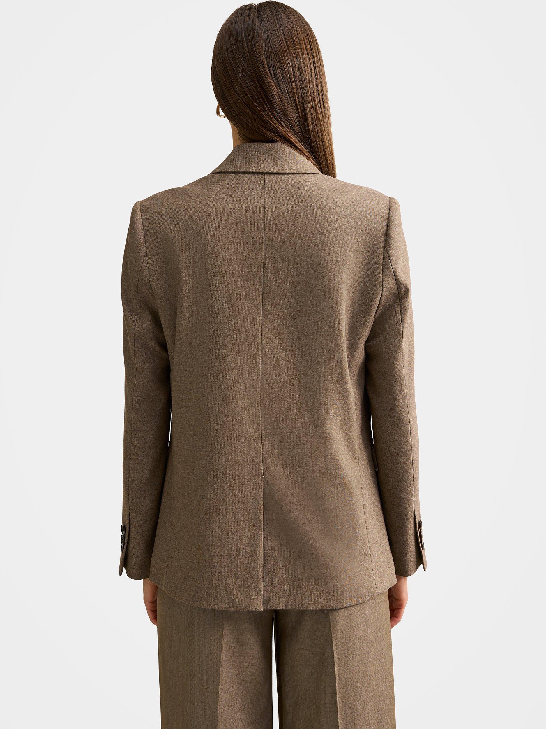Product image 2 of 5, which shows Forever New Rhiannon Single Breasted Blazer, Burnt Sage, 4