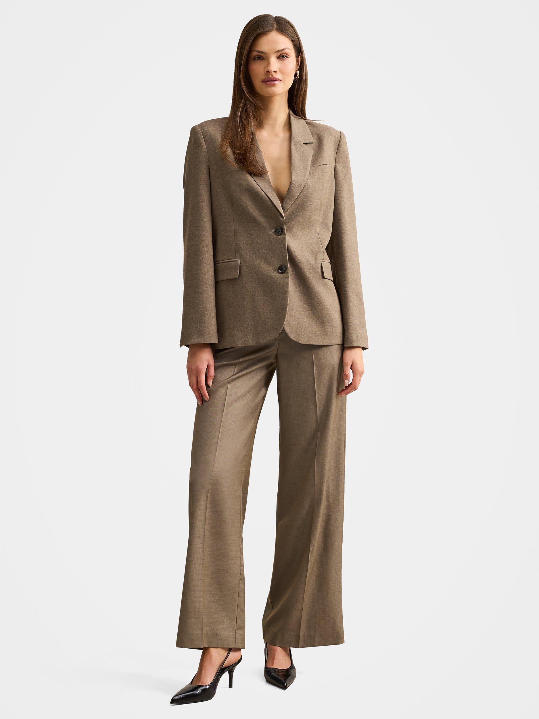 Product image 5 of 5, which shows Forever New Rhiannon Single Breasted Blazer, Burnt Sage, 4