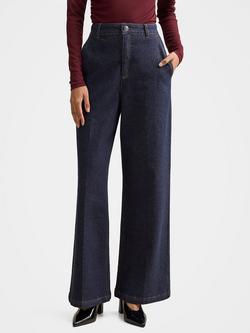 Forever New Petite Harper Wide Leg Jeans, Dark Wash, Dark Wash