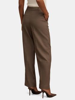 Forever New Rhiannon Straight Leg Tailored Trousers, Burnt Sage - view 2, Burnt Sage