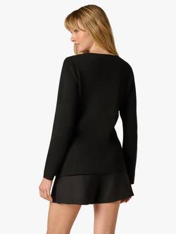 Adrianna Papell Sculpted Sweater Jacket, Black - view 2, Black