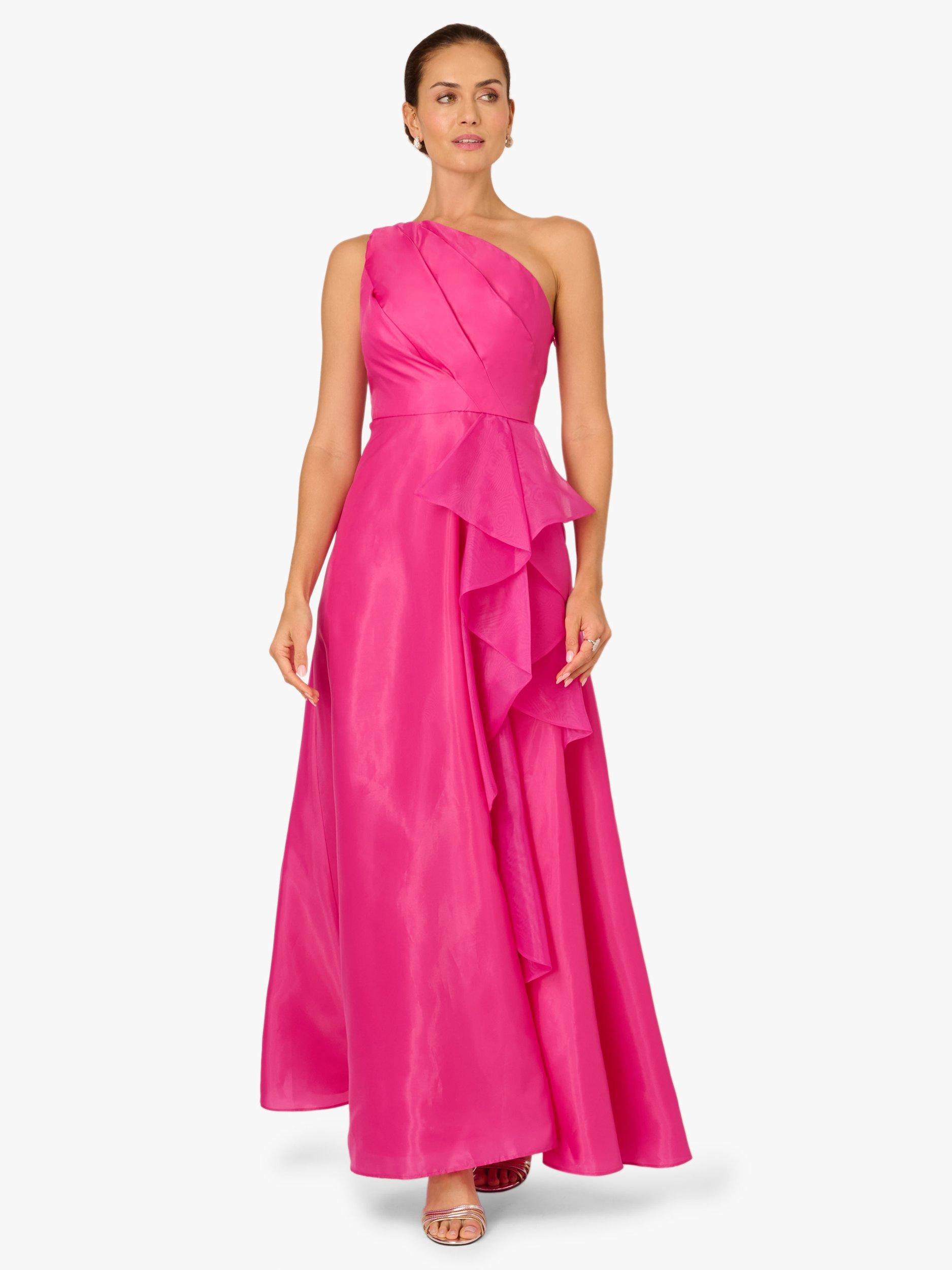 Adrianna Papell Tulle Cascade Maxi Dress, Lipstick
