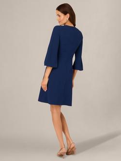 Adrianna Papell Twist Crepe Sheath Dress, Navy - view 2, Navy