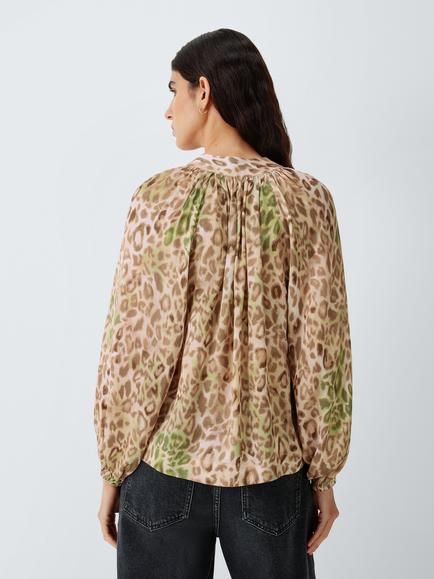 AND/OR Lexi Leopard Print Blouse, Leopard/Multi - view 2, Leopard Multi