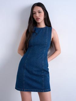 Topshop Denim Mini Dress, Blue, Blue